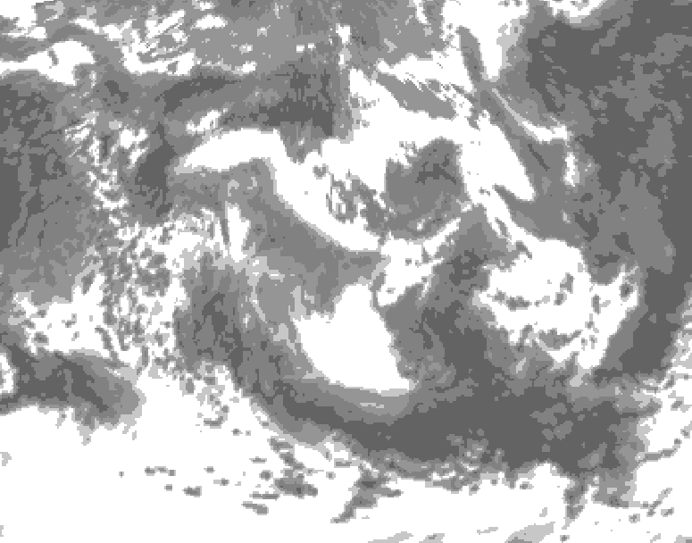 GDPS total cloud 012 hour forecast chart for Canada based on 2025/05/21 1200Z data