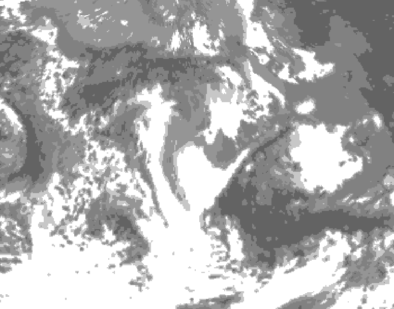 GDPS total cloud 036 hour forecast chart for Canada based on 2025/05/21 1200Z data