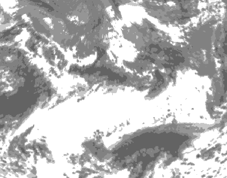GDPS total cloud 150 hour forecast chart for Canada based on 2025/05/21 1200Z data
