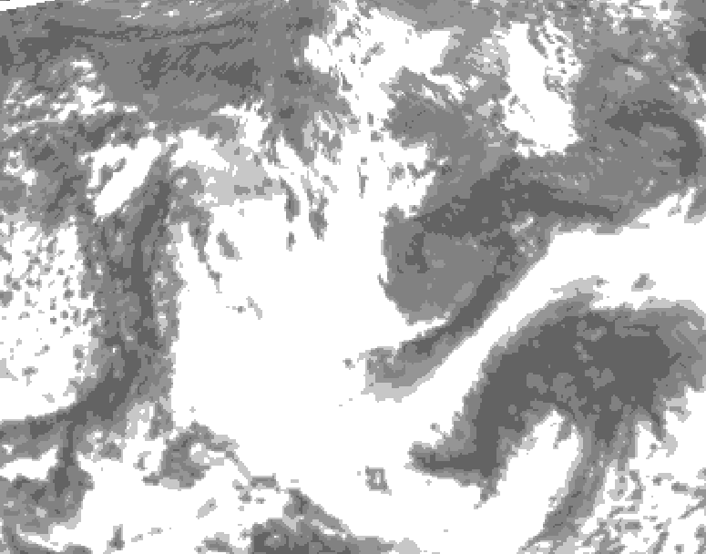 GDPS total cloud 192 hour forecast chart for Canada based on 2025/05/21 1200Z data