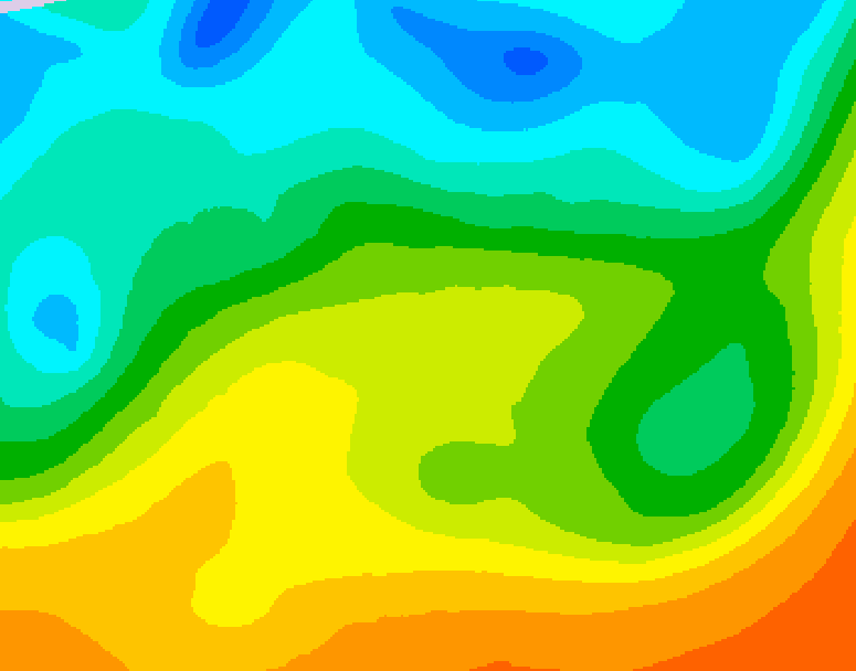 GDPS 500 millibar geopotential height 084 hour forecast chart for Canada based on 2025/05/22 0000Z data