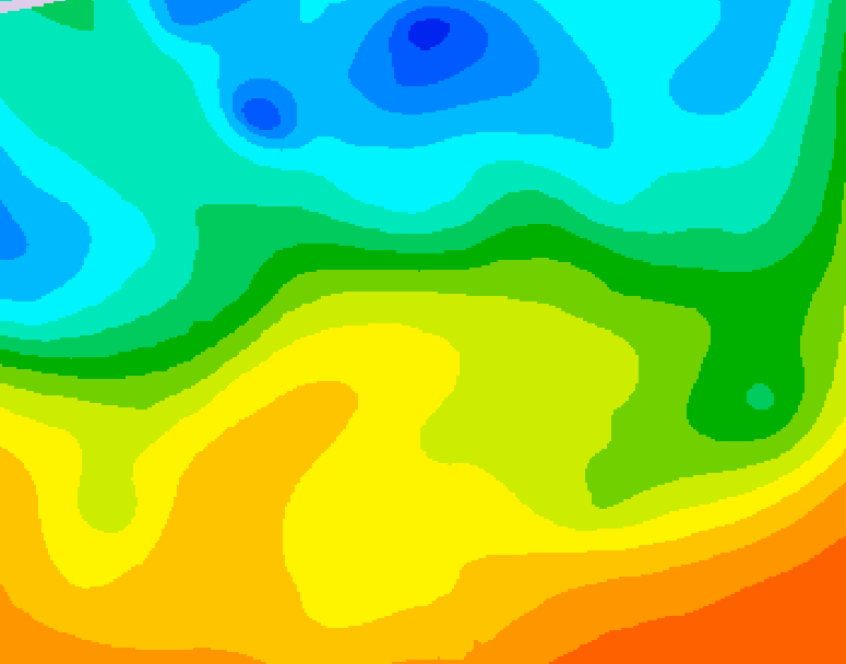 GDPS 500 millibar geopotential height 114 hour forecast chart for Canada based on 2025/05/22 0000Z data