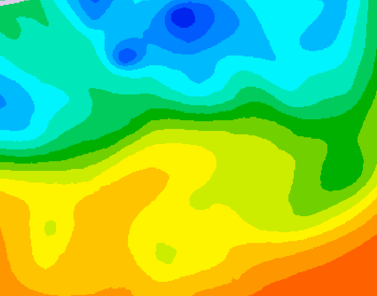 GDPS 500 millibar geopotential height 120 hour forecast chart for Canada based on 2025/05/22 0000Z data