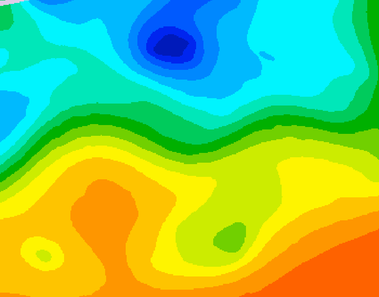 GDPS 500 millibar geopotential height 156 hour forecast chart for Canada based on 2025/05/22 0000Z data