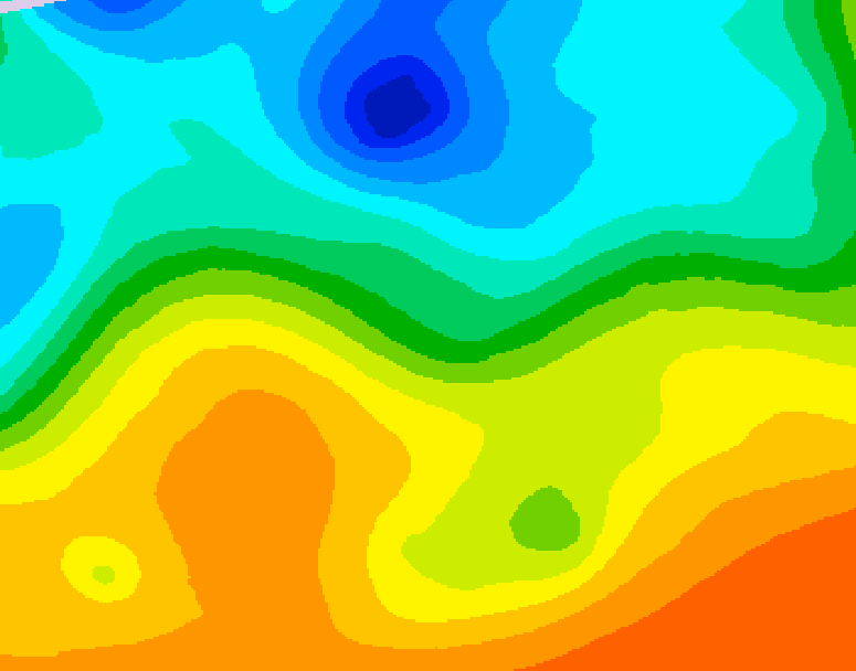 GDPS 500 millibar geopotential height 162 hour forecast chart for Canada based on 2025/05/22 0000Z data