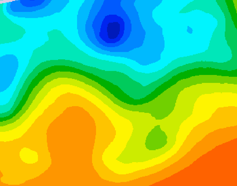 GDPS 500 millibar geopotential height 168 hour forecast chart for Canada based on 2025/05/22 0000Z data