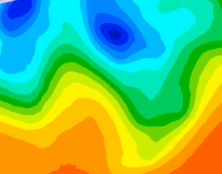 GDPS 500 millibar geopotential height 192 hour forecast chart for Canada based on 2025/05/22 0000Z data