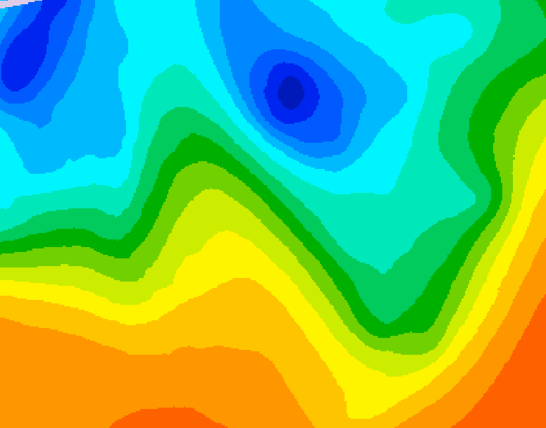 GDPS 500 millibar geopotential height 204 hour forecast chart for Canada based on 2025/05/22 0000Z data