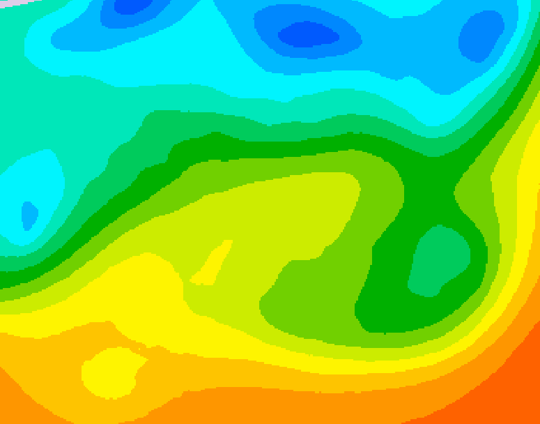 GDPS 500 millibar geopotential height 060 hour forecast chart for Canada based on 2025/05/22 1200Z data