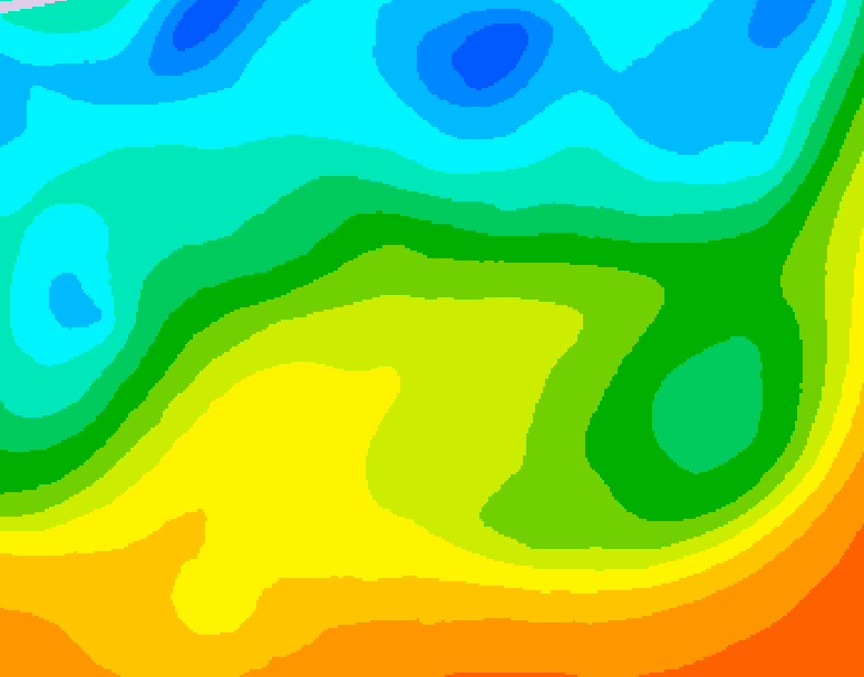 GDPS 500 millibar geopotential height 072 hour forecast chart for Canada based on 2025/05/22 1200Z data