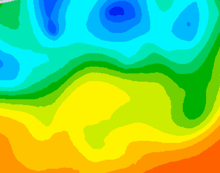 GDPS 500 millibar geopotential height 108 hour forecast chart for Canada based on 2025/05/22 1200Z data