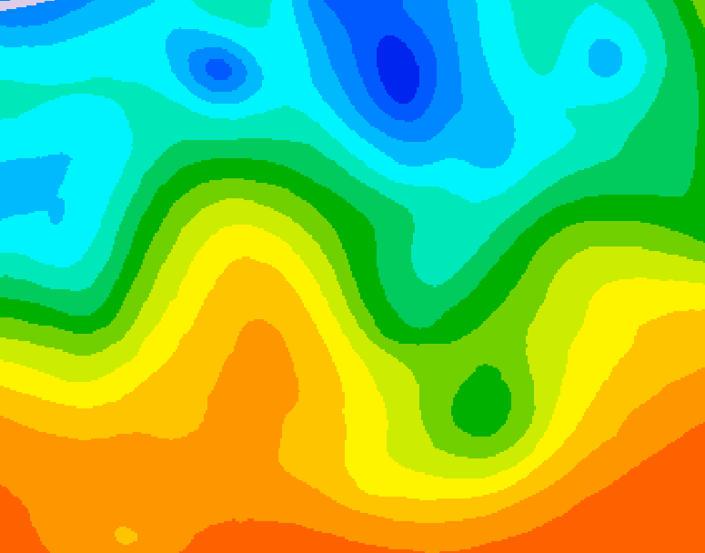 GDPS 500 millibar geopotential height 174 hour forecast chart for Canada based on 2025/05/22 1200Z data