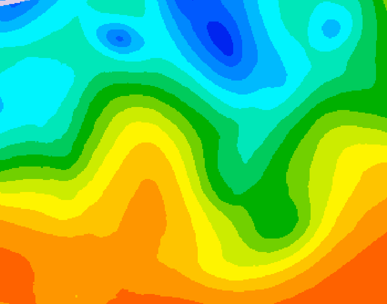 GDPS 500 millibar geopotential height 180 hour forecast chart for Canada based on 2025/05/22 1200Z data