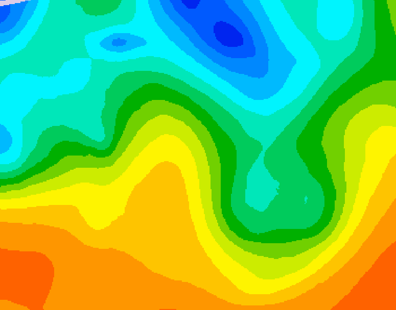 GDPS 500 millibar geopotential height 192 hour forecast chart for Canada based on 2025/05/22 1200Z data