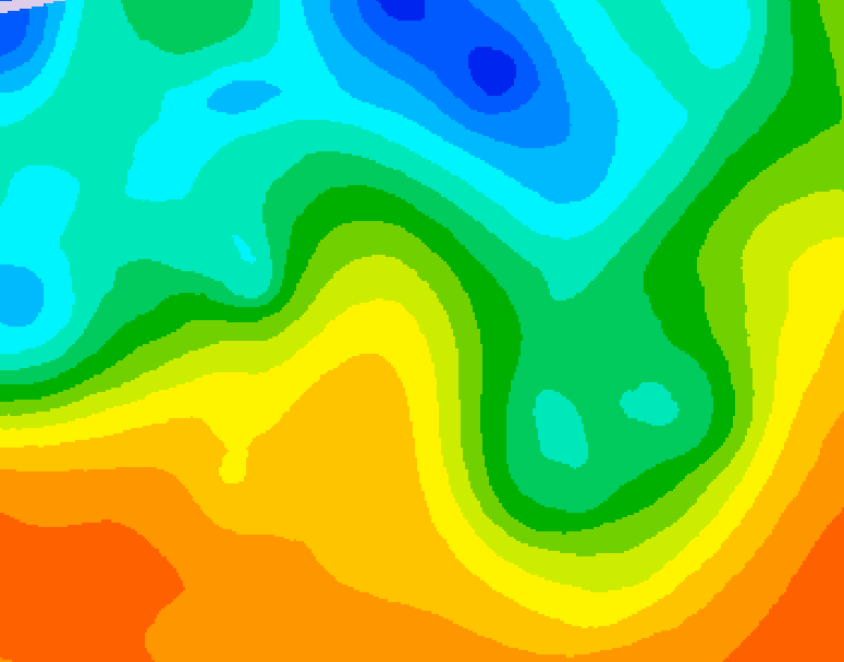 GDPS 500 millibar geopotential height 198 hour forecast chart for Canada based on 2025/05/22 1200Z data