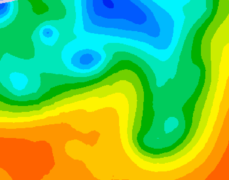 GDPS 500 millibar geopotential height 216 hour forecast chart for Canada based on 2025/05/22 1200Z data