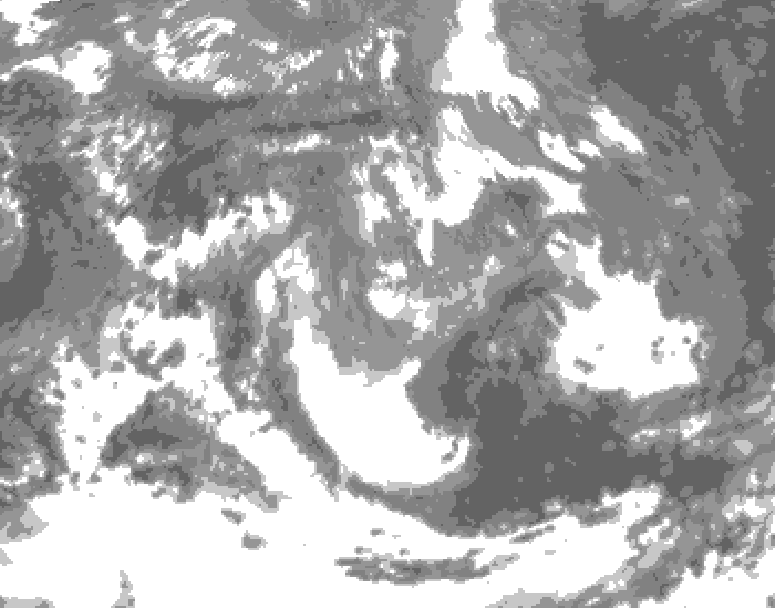 GDPS total cloud 012 hour forecast chart for Canada based on 2025/05/22 0000Z data