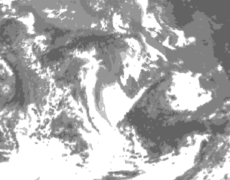 GDPS total cloud 024 hour forecast chart for Canada based on 2025/05/22 0000Z data