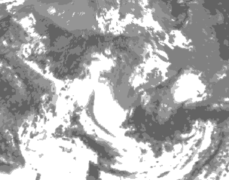 GDPS total cloud 036 hour forecast chart for Canada based on 2025/05/22 0000Z data