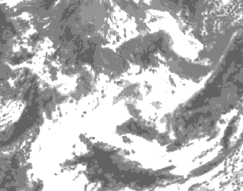 GDPS total cloud 084 hour forecast chart for Canada based on 2025/05/22 0000Z data
