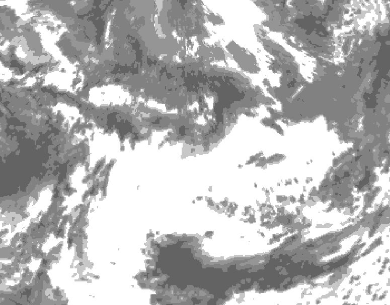 GDPS total cloud 114 hour forecast chart for Canada based on 2025/05/22 0000Z data