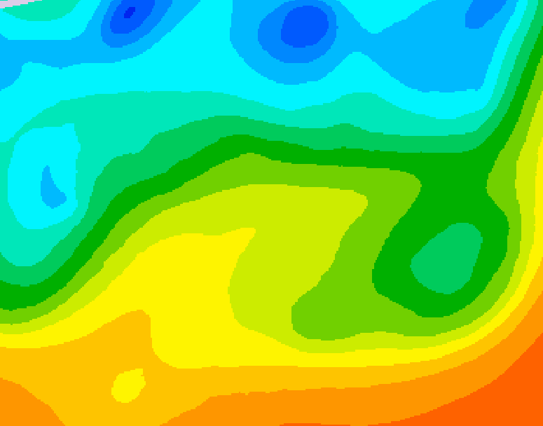 GDPS 500 millibar geopotential height 060 hour forecast chart for Canada based on 2025/05/23 0000Z data