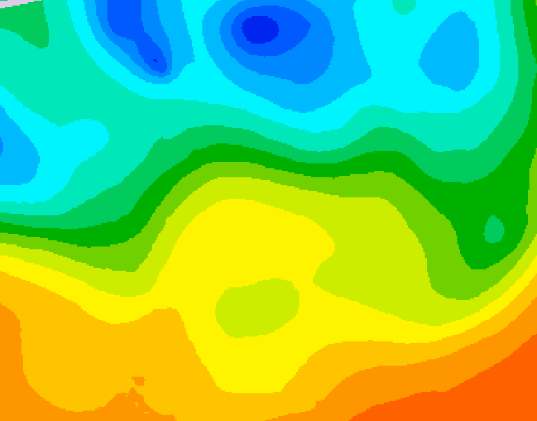 GDPS 500 millibar geopotential height 096 hour forecast chart for Canada based on 2025/05/23 0000Z data