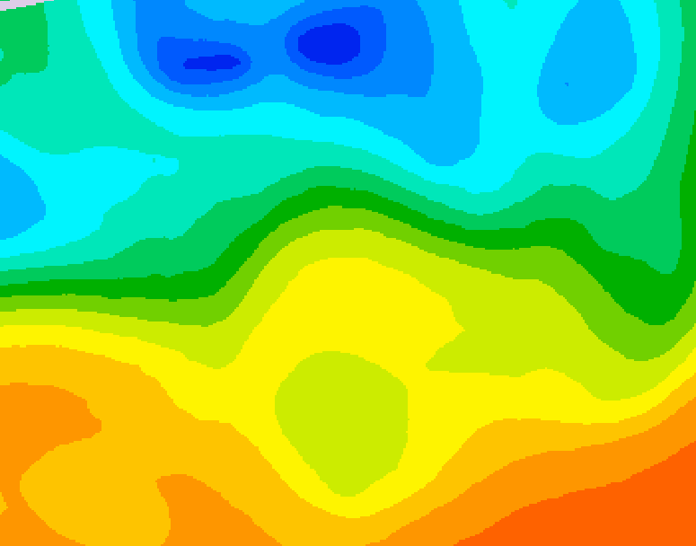 GDPS 500 millibar geopotential height 108 hour forecast chart for Canada based on 2025/05/23 0000Z data