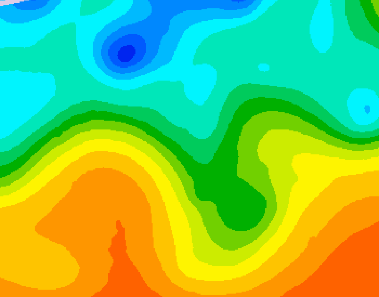 GDPS 500 millibar geopotential height 156 hour forecast chart for Canada based on 2025/05/23 0000Z data