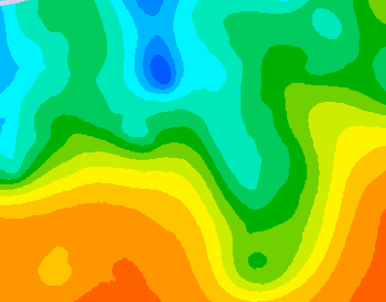 GDPS 500 millibar geopotential height 192 hour forecast chart for Canada based on 2025/05/23 0000Z data