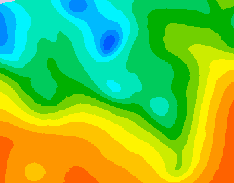 GDPS 500 millibar geopotential height 216 hour forecast chart for Canada based on 2025/05/23 0000Z data