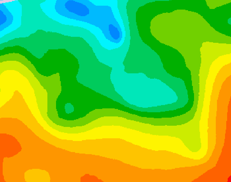 GDPS 500 millibar geopotential height 234 hour forecast chart for Canada based on 2025/05/23 0000Z data