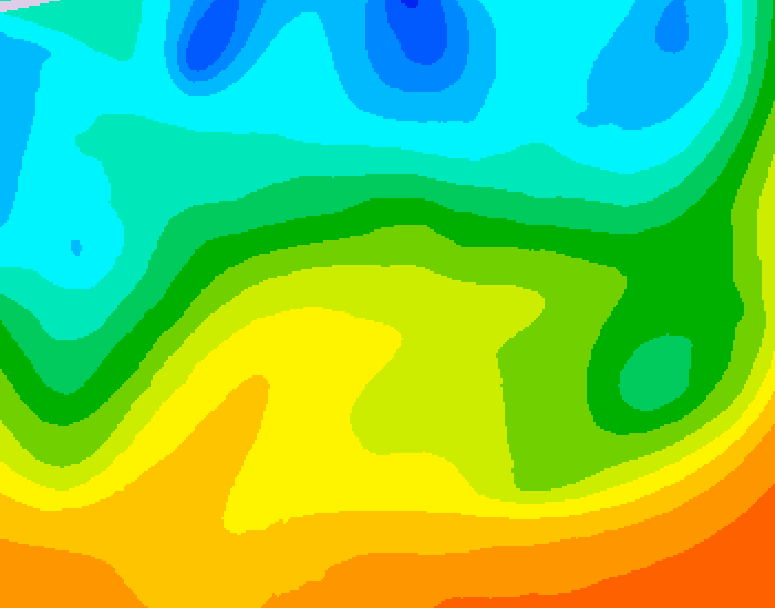 GDPS 500 millibar geopotential height 060 hour forecast chart for Canada based on 2025/05/23 1200Z data