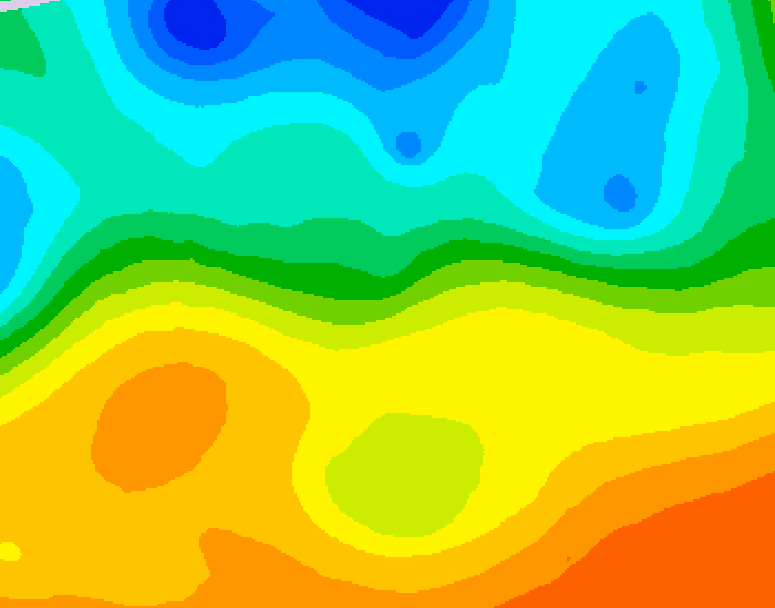 GDPS 500 millibar geopotential height 120 hour forecast chart for Canada based on 2025/05/23 1200Z data