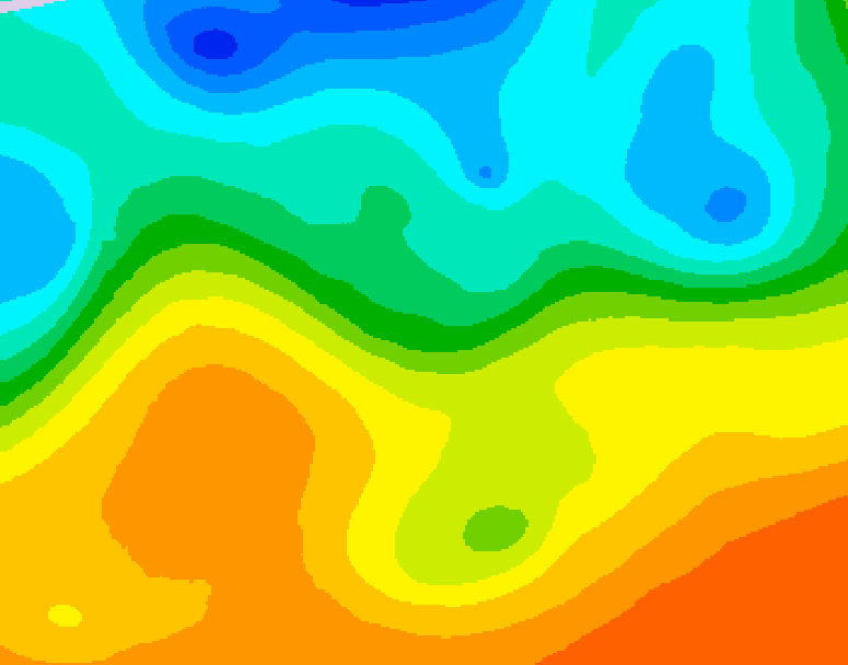 GDPS 500 millibar geopotential height 132 hour forecast chart for Canada based on 2025/05/23 1200Z data