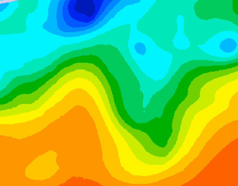 GDPS 500 millibar geopotential height 156 hour forecast chart for Canada based on 2025/05/23 1200Z data