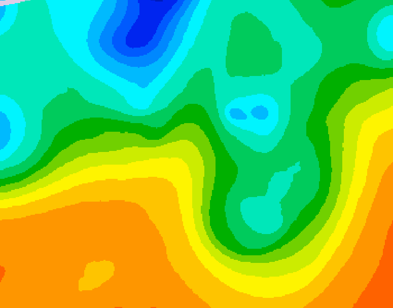 GDPS 500 millibar geopotential height 180 hour forecast chart for Canada based on 2025/05/23 1200Z data