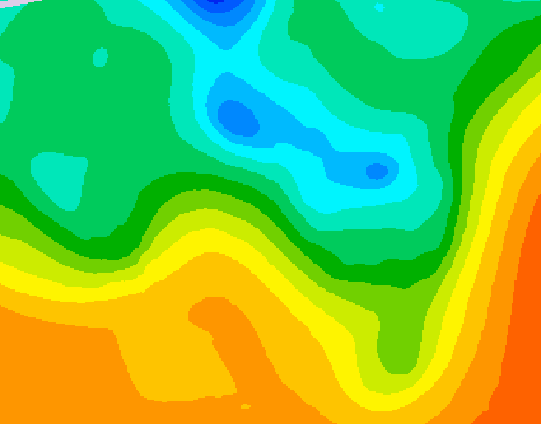 GDPS 500 millibar geopotential height 216 hour forecast chart for Canada based on 2025/05/23 1200Z data