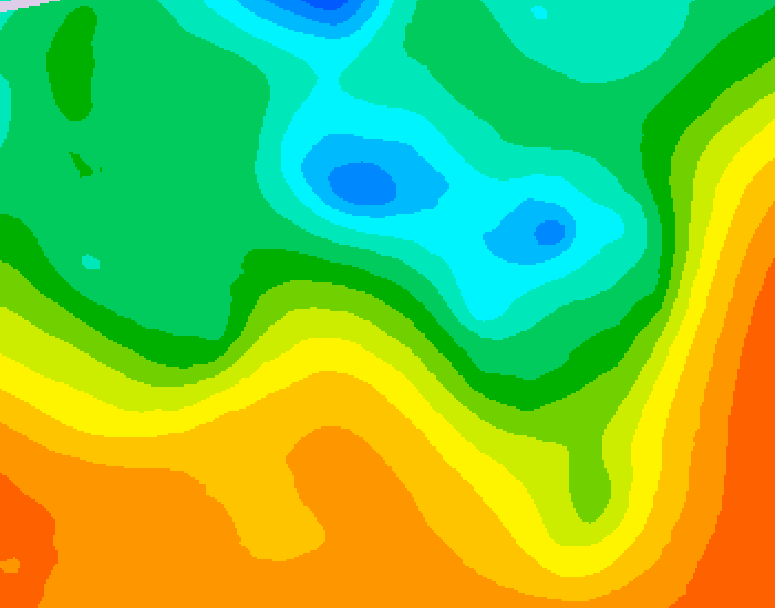 GDPS 500 millibar geopotential height 222 hour forecast chart for Canada based on 2025/05/23 1200Z data