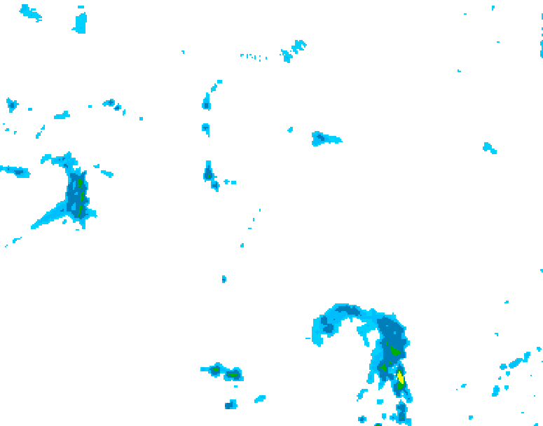 GDPS precipitation 132 hour forecast chart for Canada based on 2025/05/23 0000Z data