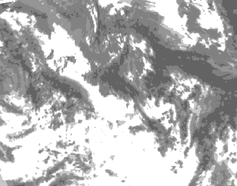 GDPS total cloud 216 hour forecast chart for Canada based on 2025/05/23 0000Z data