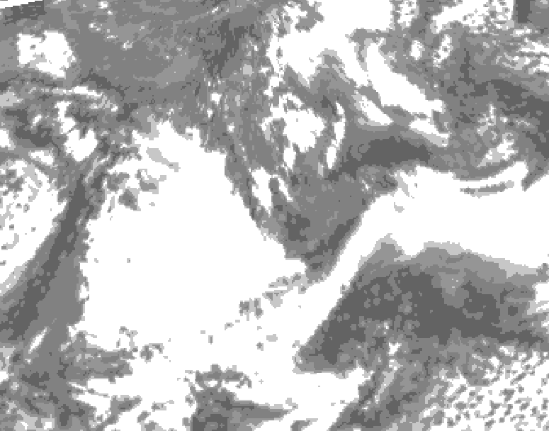 GDPS total cloud 144 hour forecast chart for Canada based on 2025/05/23 1200Z data