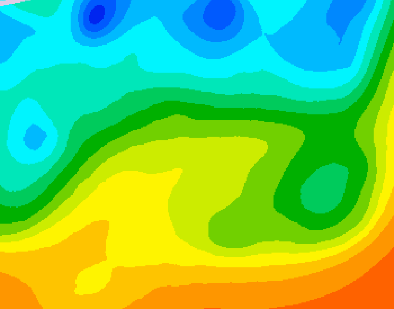 GDPS 500 millibar geopotential height 036 hour forecast chart for Canada based on 2025/05/24 0000Z data