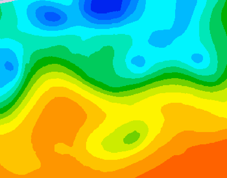 GDPS 500 millibar geopotential height 120 hour forecast chart for Canada based on 2025/05/24 0000Z data
