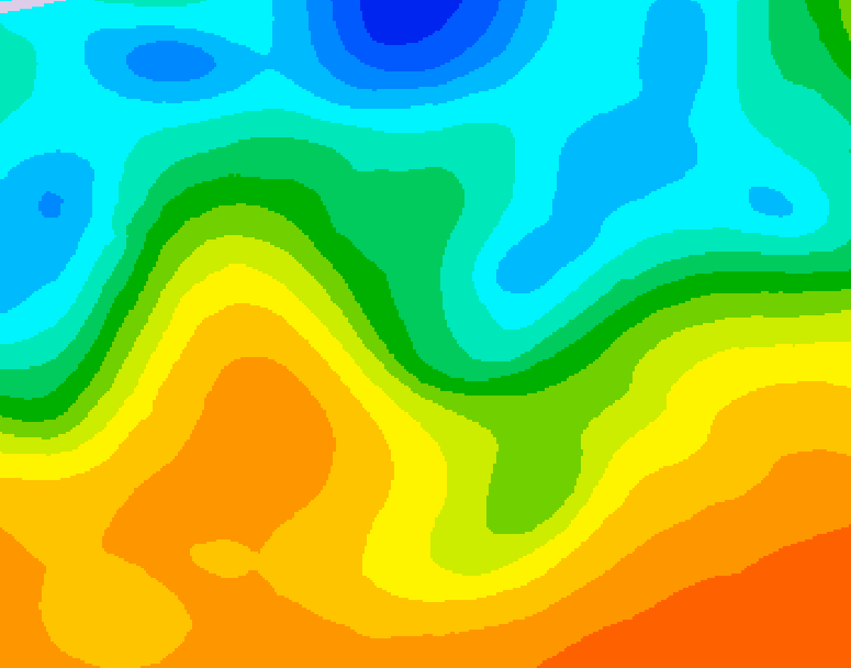 GDPS 500 millibar geopotential height 132 hour forecast chart for Canada based on 2025/05/24 0000Z data