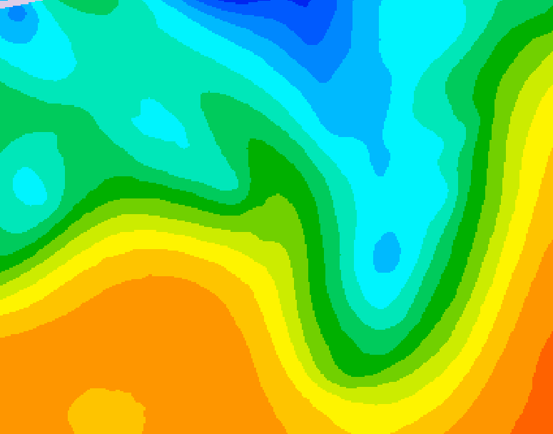 GDPS 500 millibar geopotential height 180 hour forecast chart for Canada based on 2025/05/24 0000Z data