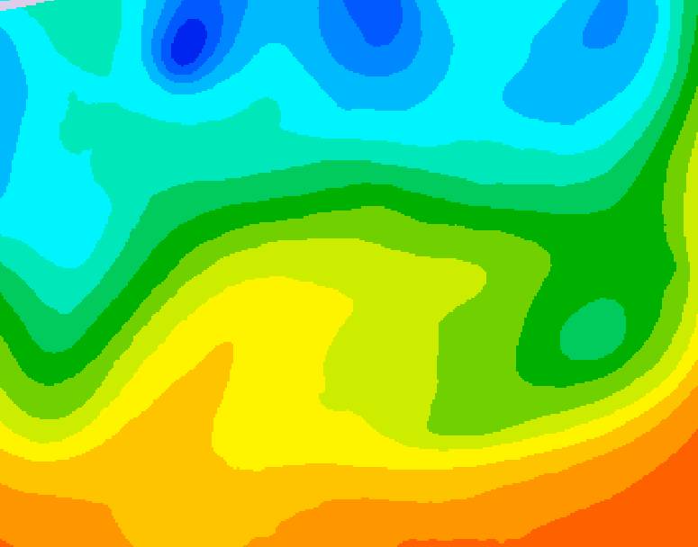GDPS 500 millibar geopotential height 036 hour forecast chart for Canada based on 2025/05/24 1200Z data