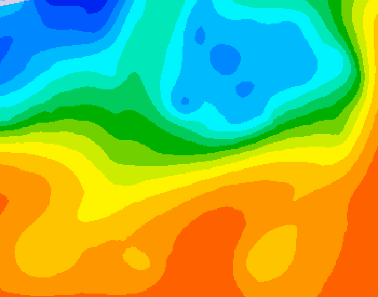 GDPS 500 millibar geopotential height 222 hour forecast chart for Canada based on 2025/05/24 1200Z data