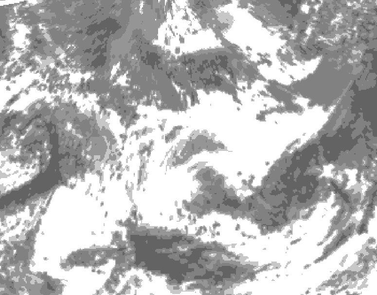 GDPS total cloud 024 hour forecast chart for Canada based on 2025/05/24 0000Z data