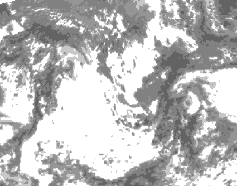 GDPS total cloud 144 hour forecast chart for Canada based on 2025/05/24 0000Z data